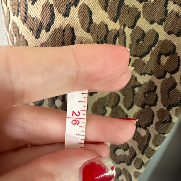 Lucky Brand Jeans 25 Leopard Print Brown High Rise Straight Bridgette Ankle - Picture 13 of 13